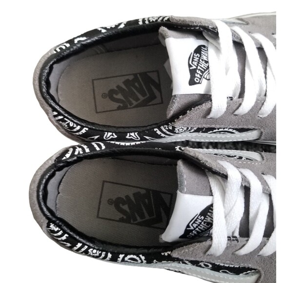 Vans Sk8-Low Paisley Gray Suede Sneakers Womens Size 6 EUC - Picture 7 of 12